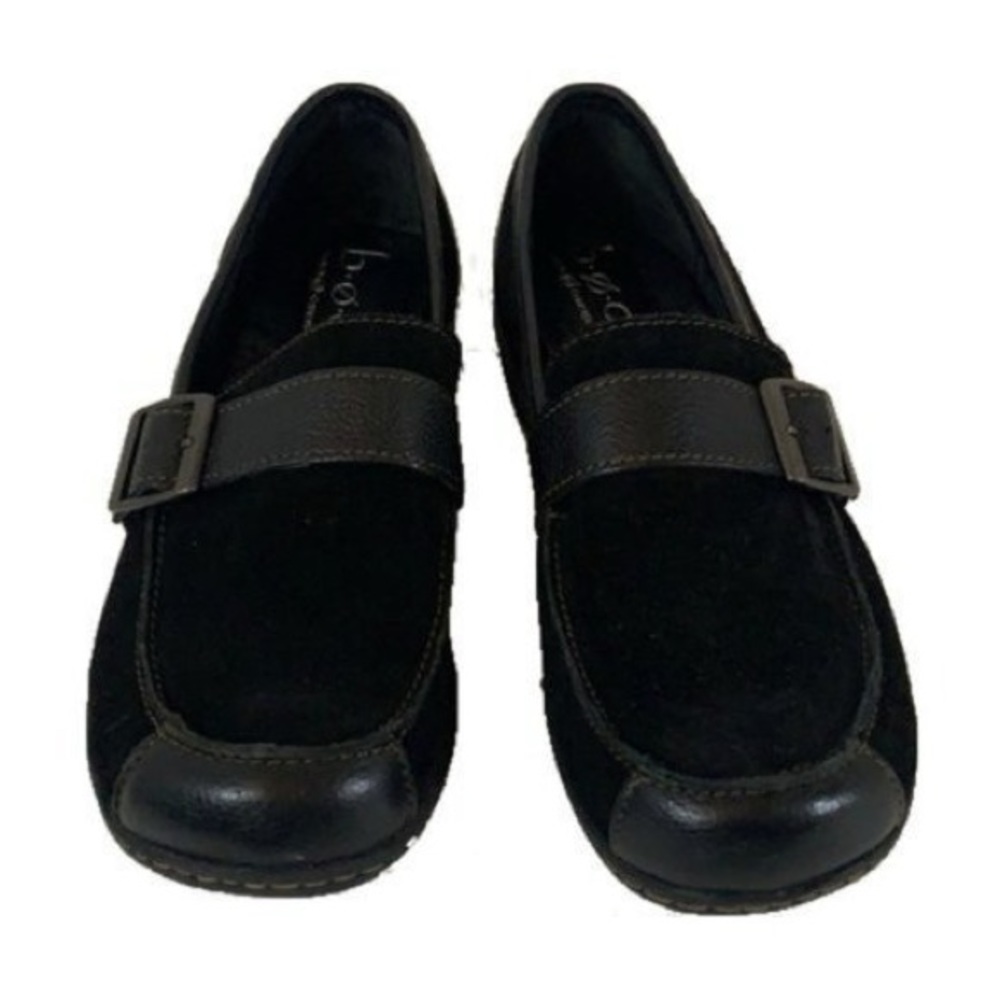 EUC BOC Born Concept JAMI Slip on Black Suede Leather Loafer Shoes